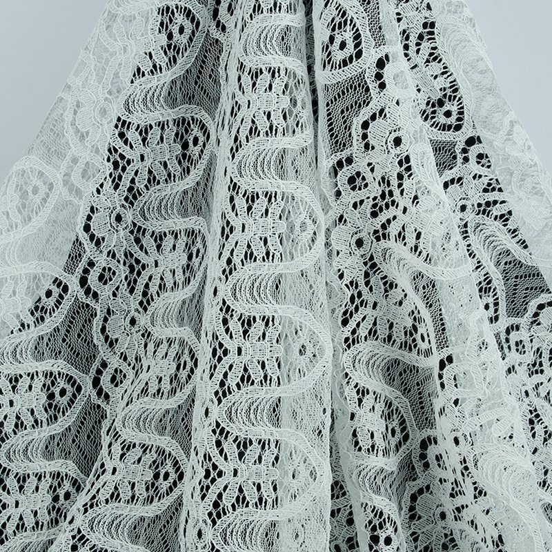 Embroidered Lace Lace Fabric Milk Silk Polyester for Apparel Wholesale 6